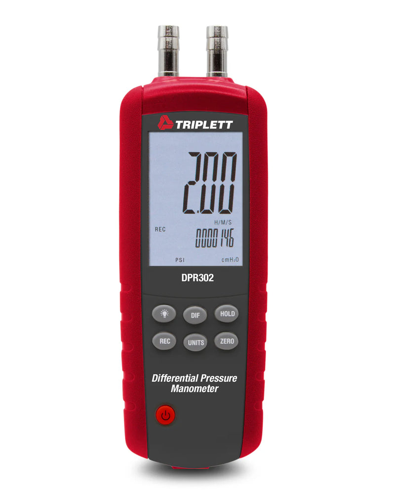 Triplett DPR302 Differential Pressure Manometer — ±2 psi