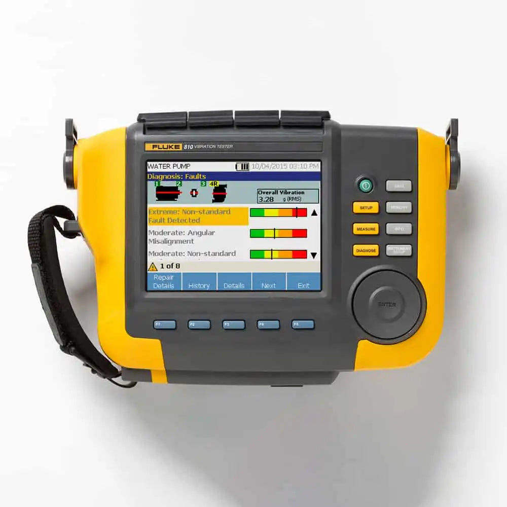Fluke 810 vibration analyzer on a white background. BUY from testomart in the UAE